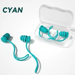 Swimming Earplugs with Rope for Easy Attachment and to Prevent Loss. Three-Layer Sound Insulation. Soft Silicone Earplugs.