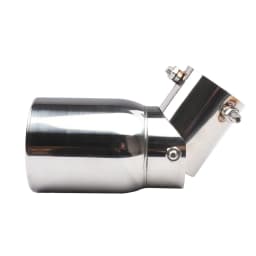 Stainless Steel Exhaust Tip 63mm/3.5"89mm Adjustable Universal Fit for Car SUV Single Rolled Edge Exhaust Pipe Tip with Bolt-On