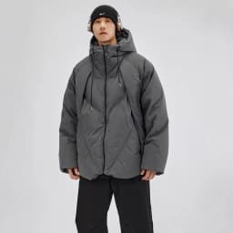 Winter Men Down Jacket New Thicken Solid Color Simple Versatile Male Coat Long Sleeve Hooded Sport Loose Casual Man Outerwear