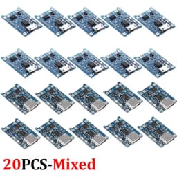 1-20Pcs Type C/Micro USB Charging Board Connector Plug for 18650 Lithium Battery USB C 5V 1A Charger Module With Protection