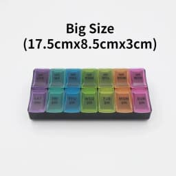 New Travel Pill Case Weekly Portable Organizer Box 7 Days 14 Grids Pills Container Storage Tablets Vitamins Medicine Fish Oils