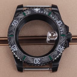 PVD Black NH35 40mm Men's Watch Case Sapphire For SUB Seiko NH35 NH36 NH38 NH34 Miyota 8215 ETA 2824 Movement Yacht-Master 20ATM