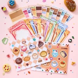 36 Sheets Pixel Bead Sticker Book, Gaming Console Theme DIY Art Craft for Scrapbooking, Guitar, Phone Case, Notebook Decoration