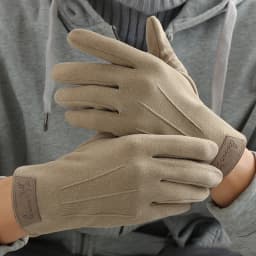 Suede Man Winter Keep Warm Touch Screen Gloves Fashion Add Cashmere Outdoor Windproof Mens Gloves Leisure Cycling Gloves