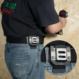 Belt-Mounted Drill Holder Clip - Steel & Nylon Durable Tool Holster for Impact Drills, Guns & Tape Measures