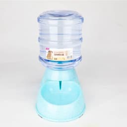 Plastic Dog Cat Food Dispenser 3.8L Gravity Feeder Pet Food Drinking Bowl Large Capacity with Storage Bucket