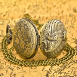 Vintage Bronze Clamshell Creative Handsome Cat Design Necklace Quartz Pocket Watch Gift Universal Male And Female Students