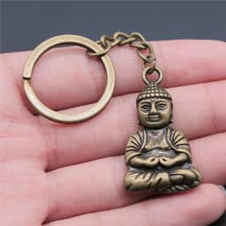 Buddha Keychain Keyring Spiritualist Key Ring Gift For Men Women Friend Car Key Chain Ring Holder Souvenir For Gift
