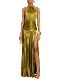 Sleeveless Backless Dress with Sash Neck Hanging Split Design Formal Gown Women's Fashion Spring Summer Autumn Winter Dress