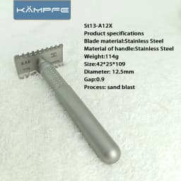 KAMPFE CNC machining Stainless Steel Safety man shaver Blade Shaving Razors with and 5 blades Mans tools