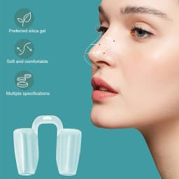 1pc Rhinoplasty Nostril Support Postoperative Silicone Shaping Mold Crooked Nose Correction Fixator Nasal Wing Beauty Noseclip