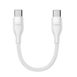 PD60W Type C to Type C Fast Charging Cable 0.25M Short Cable USB C Data Cord for Power Bank Phone Tablet Laptop Portable Charge