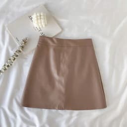 Solid Zipper Wrap Hip Leather Skirt Autumn Winter New Korean High Waist Mini Skirt Female Chic Sexy Club A-line Pu Skirts Women
