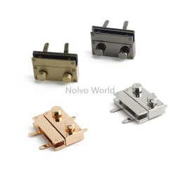 5/10/20PCS Metal Rectangle Press Push Lock For Handbags Bag Briefcase Spring Lock Snap Decorative Clasps Repair Kit Accessories