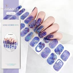 16/20/22Tips Semi-Cured Gel Nail Patch Adhesive Sliders Long Lasting Full Gel Nail Stickers DIY Manicure Harden In UV Lamp Need