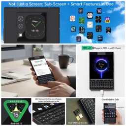 Unihertz Titan 2 Smartphone 12GB 512GB 5G Android 15 with Physical Keyboard Dual Screen Dimensity 7300 Dual SIM 50MP Camera