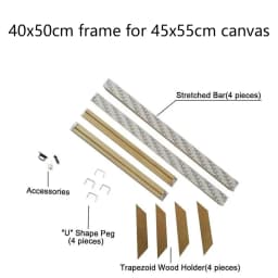 24 Sizes Modern Wood Canvas Frame Wooden Frames Wooden Photo Oil Painting Canvas Diamond Painting Frames Canvas Wood Wall Frame