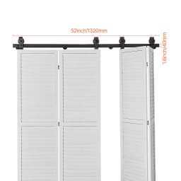 SucceBuy Bi Folding Sliding Barn Door Hardware Track Kit Top Mount Track Kit Slide Smoothly & Quietly Easy to Install for Closet