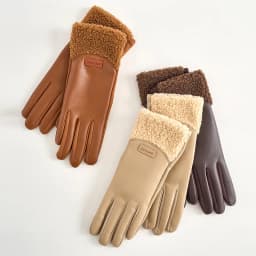 Women Winter PU Suede Keep Warm Touch Screen Gloves Fashion Splicing Drive Riding Light Not Bloated Elegant Temperament