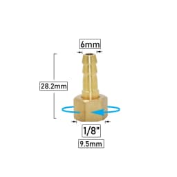 Brass 1/8' 1/4' 3/8” Female Thread To 5/6/7/8/9/10mm Hose Barb Connector Rotatable Thread Pipe Fitting Copper Coupler
