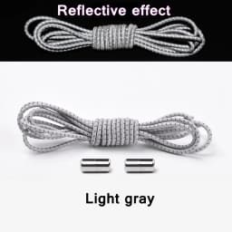 Reflective Shoelaces Without Ties No Tie Shoe Laces Elastic Laces Sneakers Boots Round Kids Adult Quick Shoe Lace Rubber Bands