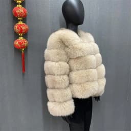 Style Real Fur Coat 100% Natural Fur Jacket Female Winter Warm Leather Fox Fur Coat High Quality Fur Vest