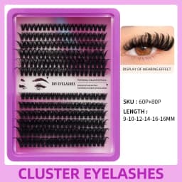 DINGSEN DIY Lash Clusters Thick Segmented Eyelash Extension 60D 80D 100D MIX Lashes Extension Cluster Lashes Individual Lashes