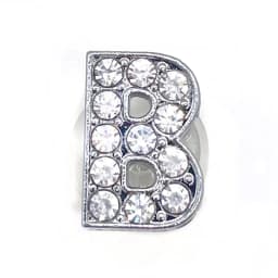 Shoe Charms Glitter Rhinestone Letter Silver Crystal Alphabet DIY Alloy Shoe Decorations Jewelry Slider Bracelet Wristbands