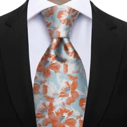 7cm Floral Silk Tie For Men Elegant Peacock Blue Teal Grey Best Selling Business Necktie Wedding Office Fashion Accessories Gift