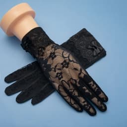 Women's Summer UV Resistant Ice Thin Driving and Cycling Touch Screen Anti Slip Breathable Short Sunscreen Lace Gloves