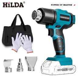 HILDA Cordless Handheld Hot Air Gun With Nozzle For Shrink Wrap PVC Welding Paint Removing DIY Craft Repair For Makita Battery