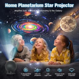 Planetarium Galaxy Projector for Bedroom Adjustable Night Light With Space Lamp Room Decor for Teens,Black