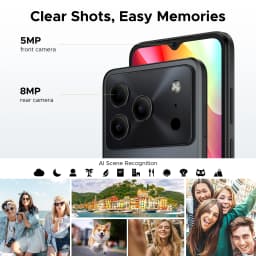 DOOGEE Note 56 Smartphone Android 16 6150mAh Large Battery 6.56'' 90Hz Display 24GB 64GB 8MP+5MP Face Unlock Mobile Phone