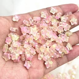 New 30pcs 8mm Five-pointed Star Matte Glass Beads Loose Spacer Beads for Jewelry Making DIY Handmade Bracelets Earrings