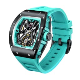 New Style Automatic Watch Tonneau Dial Silicone Strap Waterproof Sport Mechanical Wristwatch Stainless Steel 2026