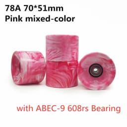 4pcs 70mm 51mm 80 duro Longboard Wheel for 70mm Skateboard Tire 80A Durable Elastic PU Ruedas for Road Street Skate Board Rodas