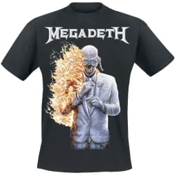 2026 Large Rip Nuclear Logo Megadeth T-Shirt Men Women Vintage Metal Rock Band Graphic Tee Cotton Summer Streetwear Top