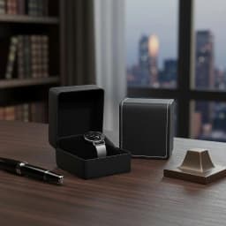 Square Single Wristwatch Gift Box 1/2/3Pcs PU Leather with Pillow Elegant Watch Display Case for Anniversary Holiday Gifts