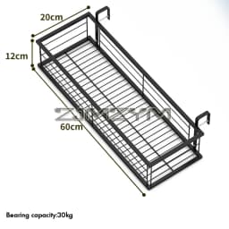 Flower Pot Organizer Storage Basket Rack Hanging Rack Closet Holders Balcony Rail Planter Shelf Fence Railing Flower Pots Holder