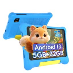 Kids Tablet,7 Inch Android 13 for Kids,5GB RAM 32GB ROM 128GB Expandable,WiFi Bluetooth Type-C,Parental Control,Shockproof Case
