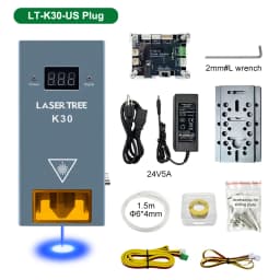 LASER TREE 5W 10W 20W 30W with Air Assist Laser Head 450nm TTL Blue Light Module for CNC Engraving and Cutting Woodworking Tools