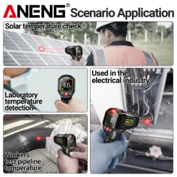 ANENG TH203 Digital Infrared Thermometer -50~600℃ Temperature Meter Non-contact Pyrometer Tester IR Hygrometer Industrial Tool