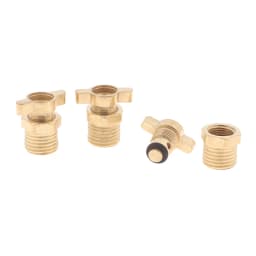 Set of 3, 1/4 Brass Air Compressor Drain Screw, Perfect Replacement For Screw Compressor Equipments