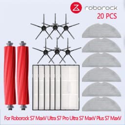 For Roborock S7 MaxV Ultra S7 Pro Ultra Accessories S7 MaxV Plus Main Side Brush Mop Hepa Filter Dust Bag Robot Vacuum Cleaner