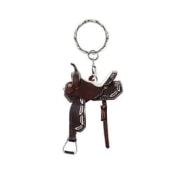 Horse Western Cowboy Saddle Shape Keychain Acrylic Charm Pendant Hanging Keyring Decoration Car Key Rings Holder Gifts Not 3D