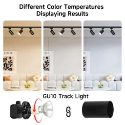 GU10 LED Track Light Full Sets Ceiling Lighting Indoor Kitchen Lamp LED Spotlight for Living Room Store Decor Ceiling Spot Light