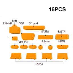 16pcs/set Colorful Silicone Anti Dust Plug Cover Stopper Type C Laptop Dustproof USB Port HDMI RJ45 Interface Waterproof
