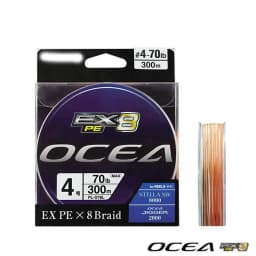 Ocea Jigger PE line EX 8 braid fishing line multifilament Fishing cord multi color orignal made in Japan 300m 400m 500m 600m 8#