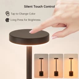 LED Touch Sensor Table Lamp 3Colors Adjustable Simple Rechargeable Desk Lamp Bedside Creative Ambient Light Bar Room Decor Light