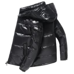 White Duck Down Jackets Winter Hooded Shiny Down Coats Mens Casual High Quality Outdoor Windproof Parka Thicken Warm Puffer Tops